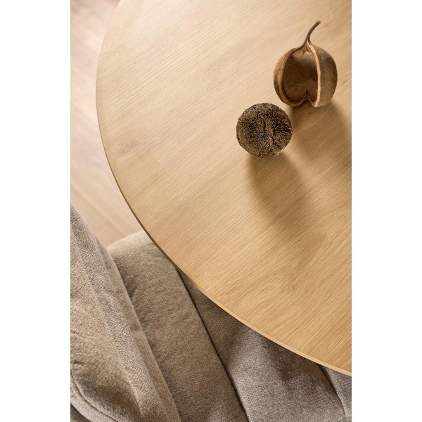 Masă de dining rotundă cu blat cu aspect de lemn de stejar ø 120 cm Cadiz – Actona-image-2