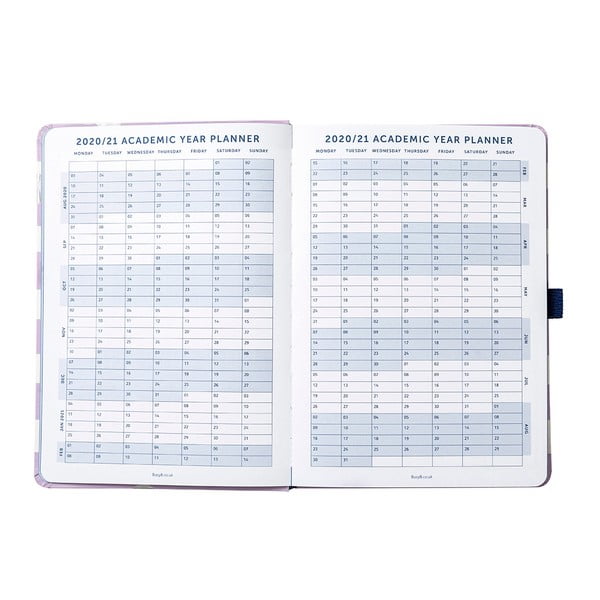 Jurnal din august 2020 până în august 2021 Busy B Lilac Lemonade, alb-violet-image-3