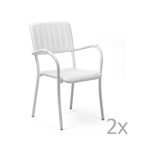 Set 2 scaune de grădină Nardi Musa, alb