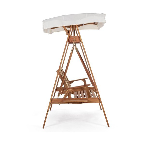 Balansoar de grădină în culoare naturală din lemn masiv Noemi – Bizzotto-image-3