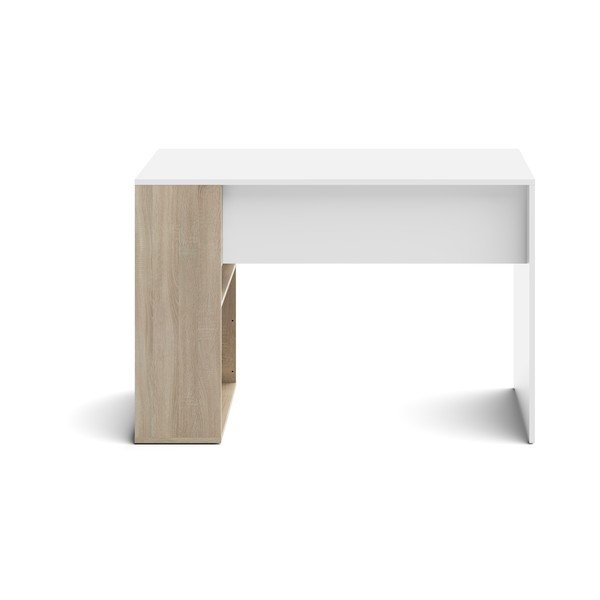 Birou alb cu aspect de stejar 114x50 cm Yale - TemaHome -image-4