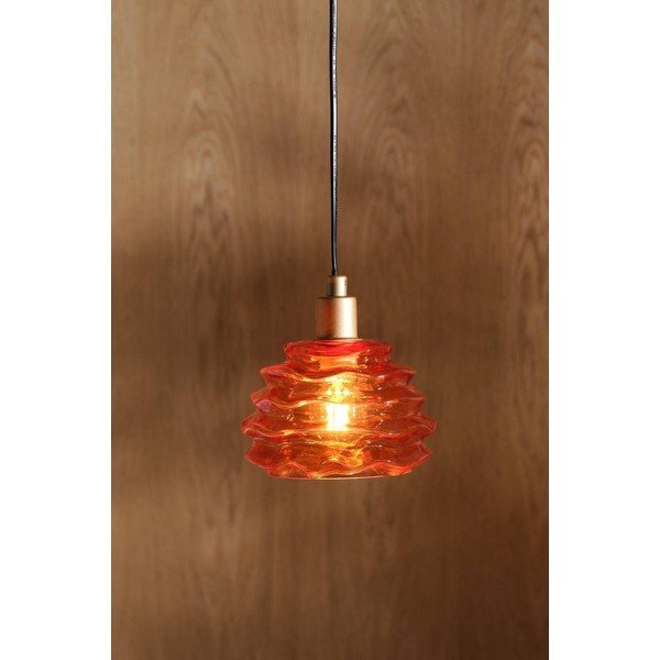 Lustră portocalie din sticlă ø 15 cm Fall – Jotex-image-1