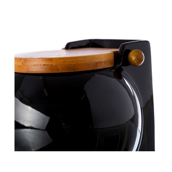 Recipient pentru sare Unimasa Ceramic, 700 ml, negru-image-4