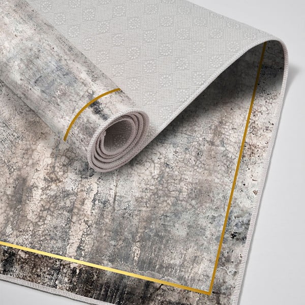 Covorașe de baie gri-maro 2 buc. 60x100 cm – Foutastic-image-2