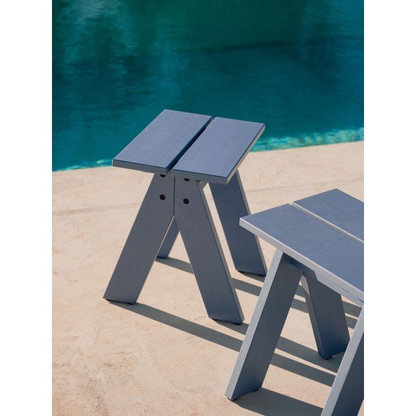 Scaun de grădină albastru din lemn masiv Navo – noo.ma-image-1