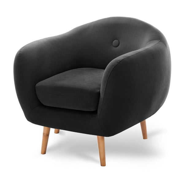 Fotoliu Scandi by Stella Cadente Maison, negru-image-3