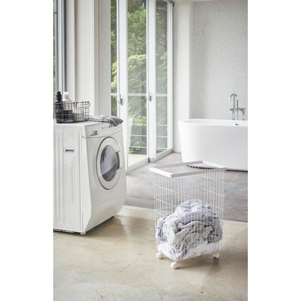 Coș de rufe alb din metal 55 l Tower – YAMAZAKI-image-3