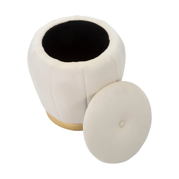 Taburet crem cu tapițerie din catifea Paris – Mauro Ferretti-image-4