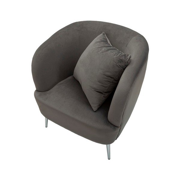 Fotoliu gri cu tapițerie din catifea Silvery – Mauro Ferretti-image-4