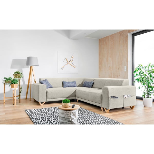 Colțar bej extensibil/cu spațiu de depozitare (cu colț pe partea stângă/în formă de ”L”) Classy Sophie – Miuform-image-3