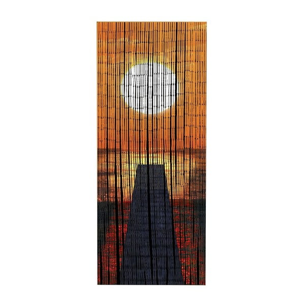 Perdea de ușă din bambus portocalie 200x90 cm Sunset - Maximex