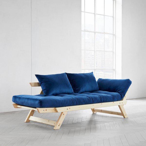 Canapea extensibilă Karup Bebop Natural/Velvet Navy-image-3