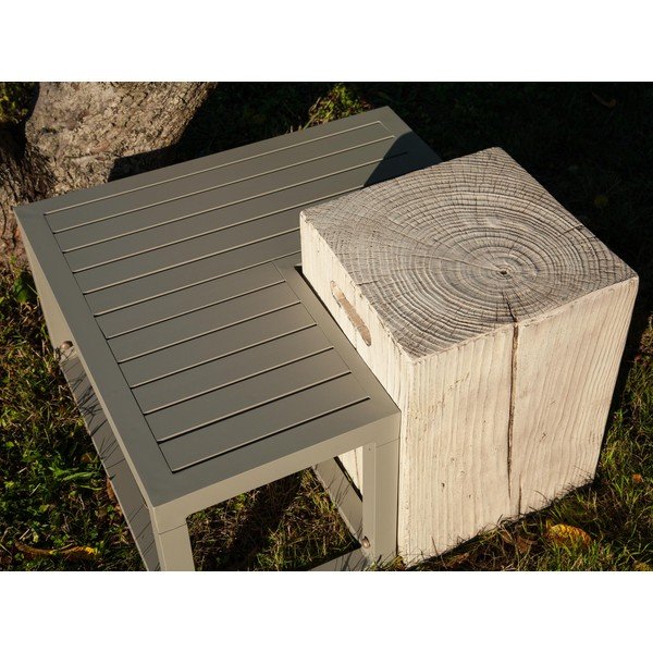 Măsuță auxiliară pentru grădină Ezeis Ecotop, 35 x 35 cm, alb-image-3