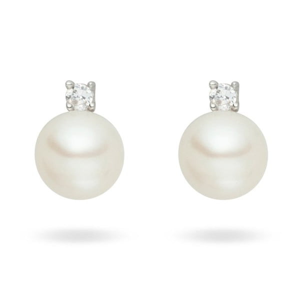 Cercei cu perlă Nova Pearls Copenhagen Silvia White