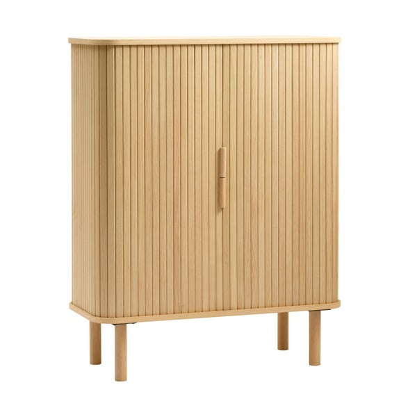 Dulap cu aspect de lemn de stejar cu ușă glisantă 113x90 cm Cavo – Unique Furniture-image-2