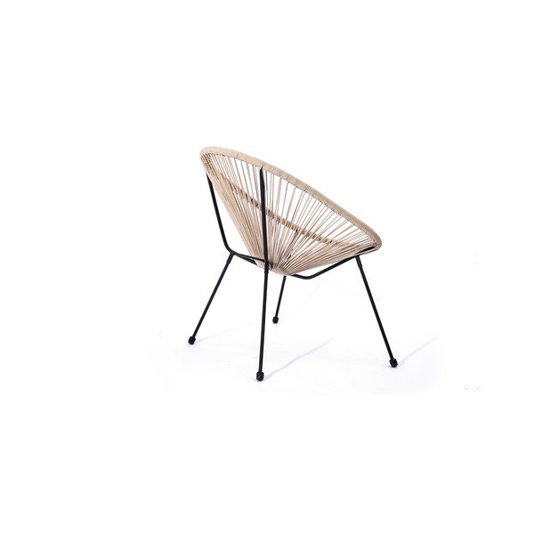 Fotoliu de grădină din ratan artificial Le Bonom New Avocado, bej-image-1