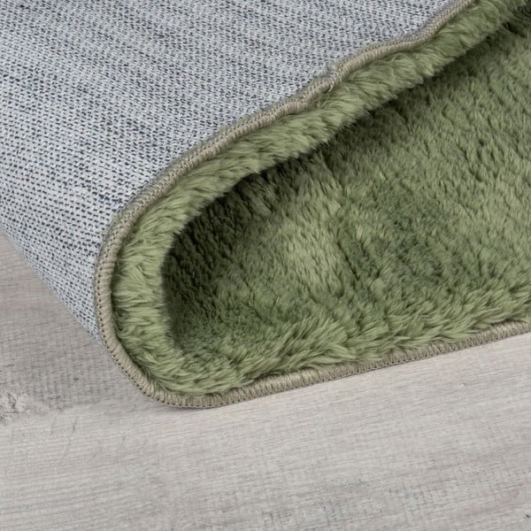 Blană verde-închis sintetică 160x230 cm Faroe Wool Look Fur – Flair Rugs-image-2