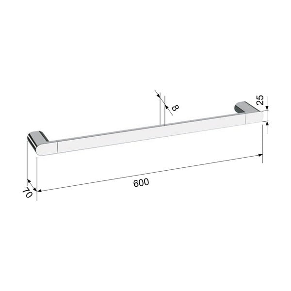 Suport pentru prosoape negru mat de montat pe perete din alamă Flori – Sapho-image-1