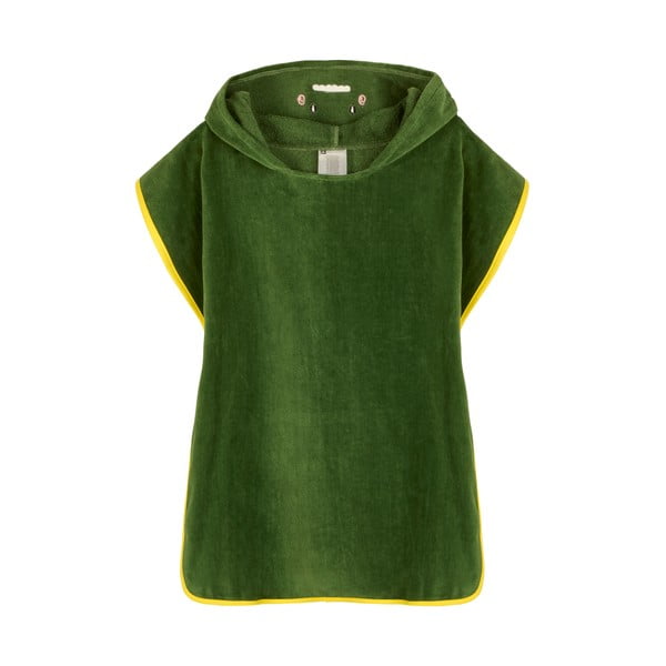 Poncho pentru copii verde din bumbac Joep – Good Morning-image-2