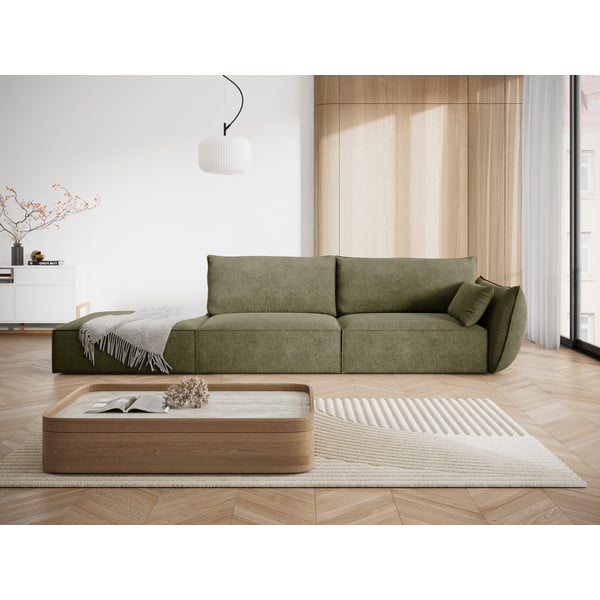 Șezlong verde (cu colț pe partea dreaptă) Vanda – Mazzini Sofas-image-1