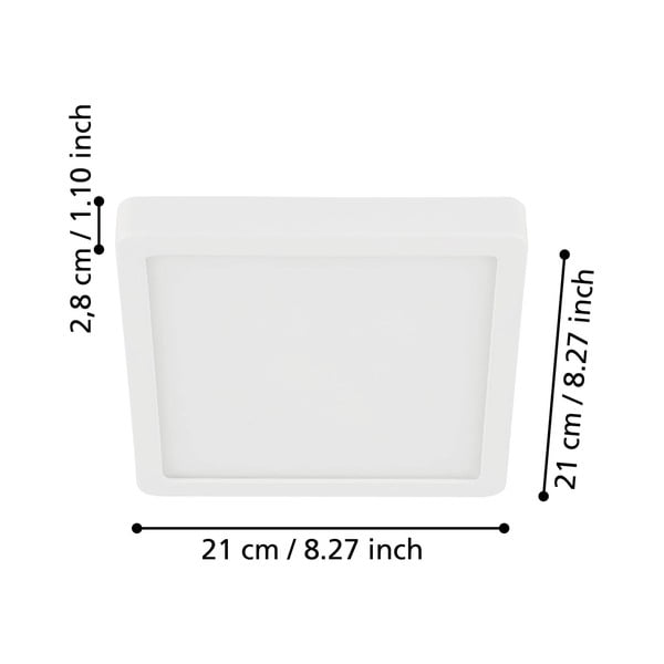 Plafonieră albă LED 21x21 cm FUEVA 5 – EGLO-image-2