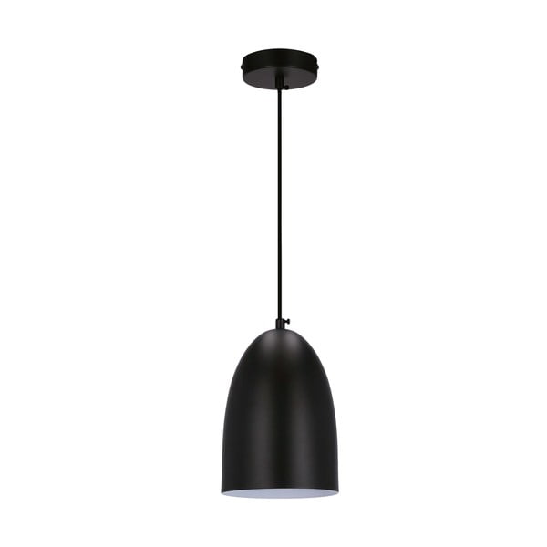 Lustră neagră cu abajur din metal ø 14 cm Icaro – Candellux Lighting