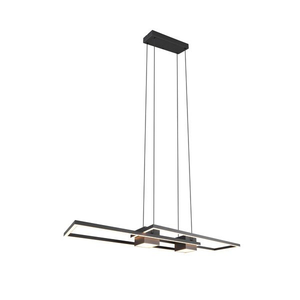 Lustră negru-mat LED cu control prin telecomandă/cu intensitate reglabilă Albany – Trio-image-3