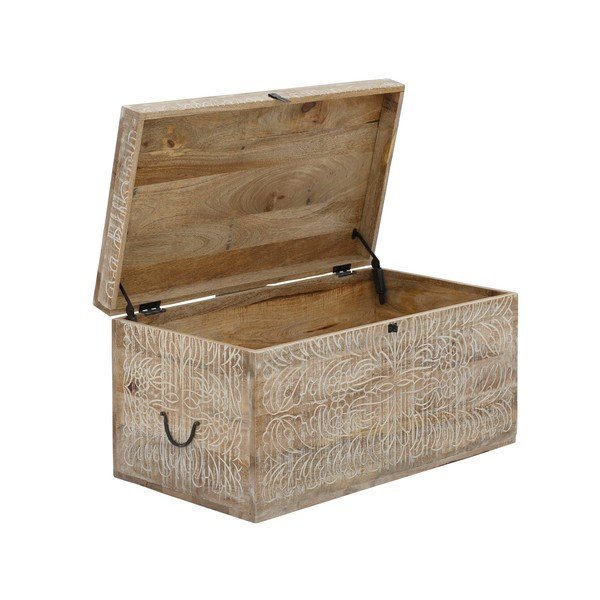 Cufăr în culoare naturală din lemn de mango 45x50 cm Malati – Støraa-image-3