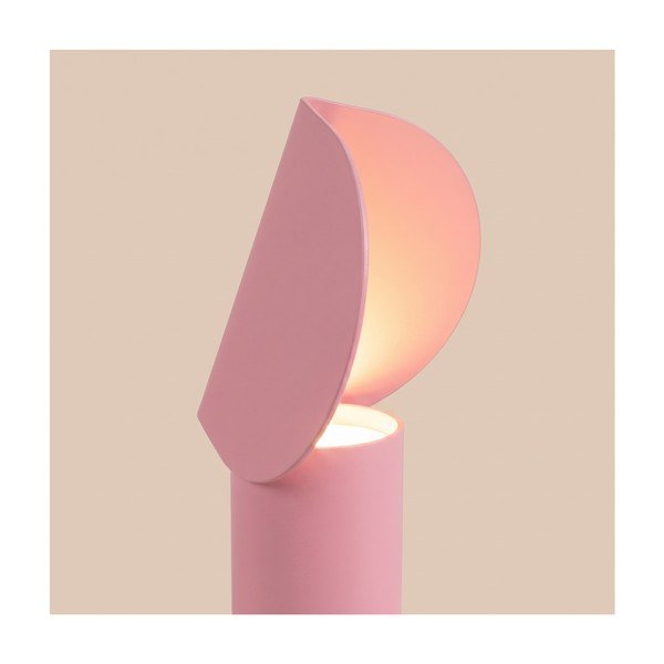 Veioză roz LED din aluminiu (înălțime 15 cm) BISCUIT – Thoro-image-2
