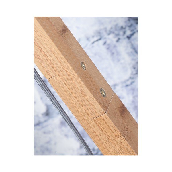 Lampadar din lemn de bambus Good&Mojo Andes, abajur bej deschis-image-4