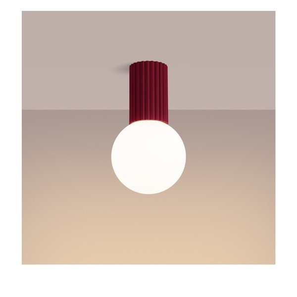 Plafonieră burgundy cu abajur din sticlă ø 12 cm Orbital – Sollux-image-2