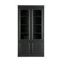 Vitrină neagră din lemn de pin 110x215x44 cm Organize – WOOOD