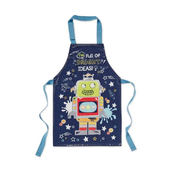 Șorț din bumbac pentru copii Cooksmart ® Robot, albastru-image-1