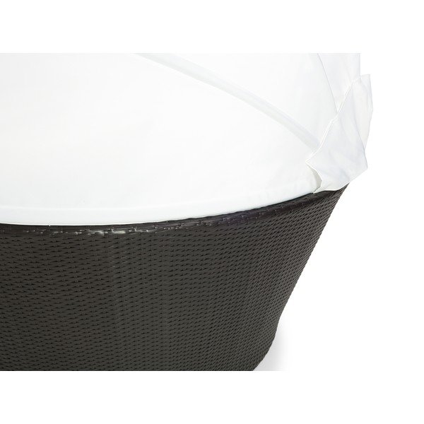 Canapea de grădină din ratan artificial, cu adăpost pliabil Monobeli Miranda-image-4