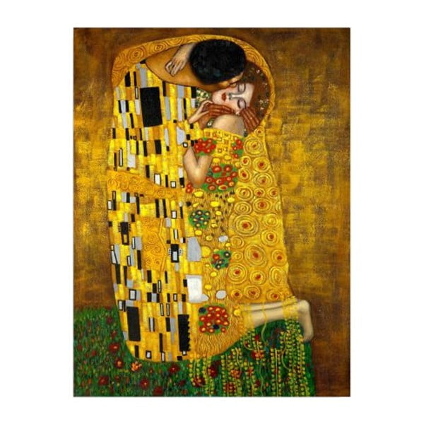 Reproducere tablou pe pânză Gustav Klimt The Kiss, 30 x 40 cm