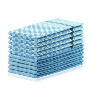 Set 10 prosoape de bucătărie din bumbac DecoKing Louie, 50 x 70 cm, albastru