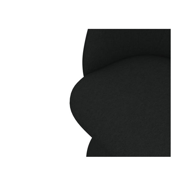 Scaun de sufragerie negru tapițat Maia – Makamii-image-4