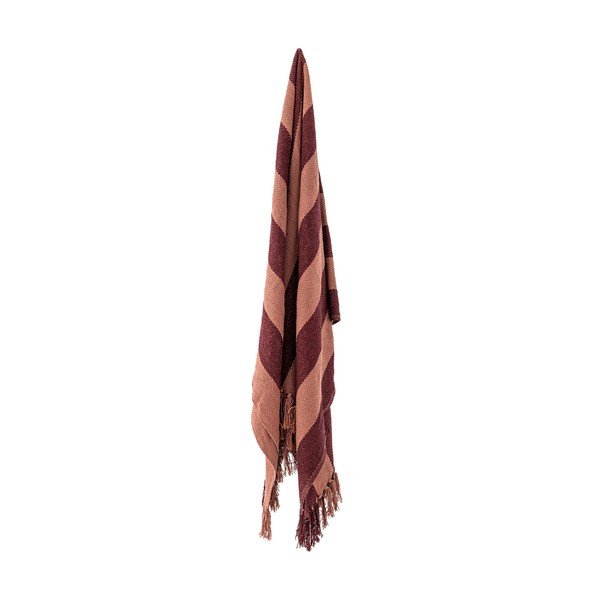 Pătură burgundy din bumbac reciclat 130x160 cm Frello – Bloomingville-image-2