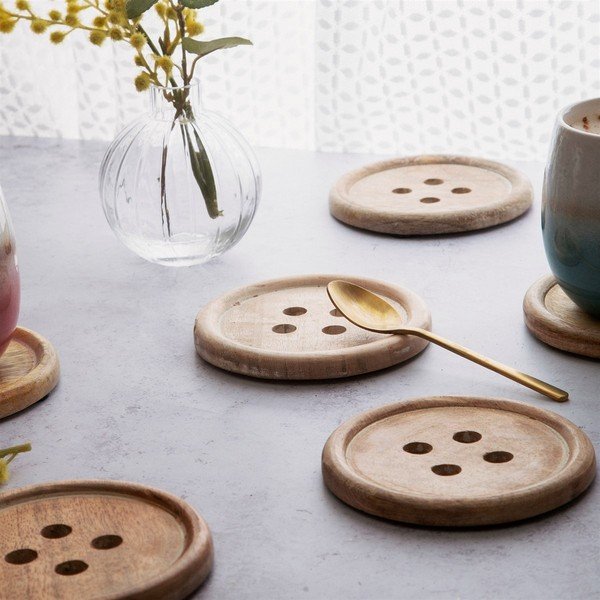 Set 6 suporturi pentru pahar Sass & Belle Button-image-1