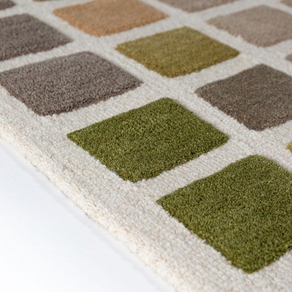 Covor verde țesut manual din lână 140x200 cm Renga Wool – Flair Rugs-image-3