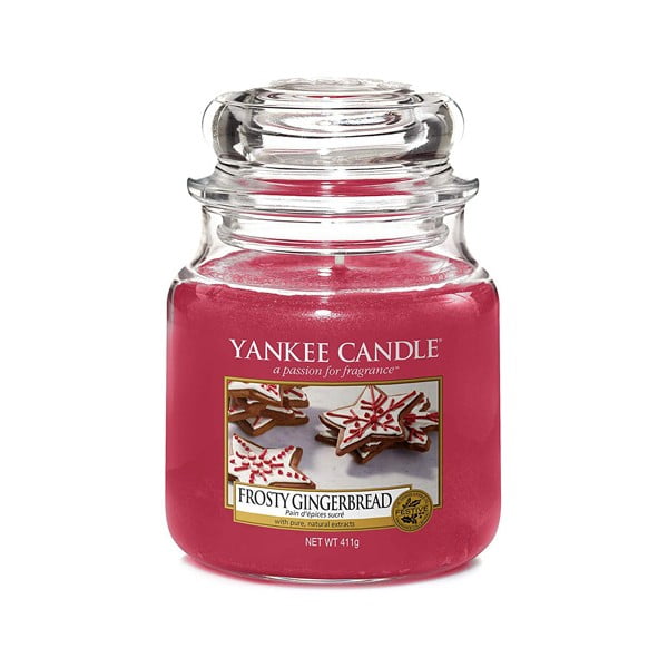Lumânare parfumată Yankee Candle Frosty Gingerbread, timp de ardere 65 h
