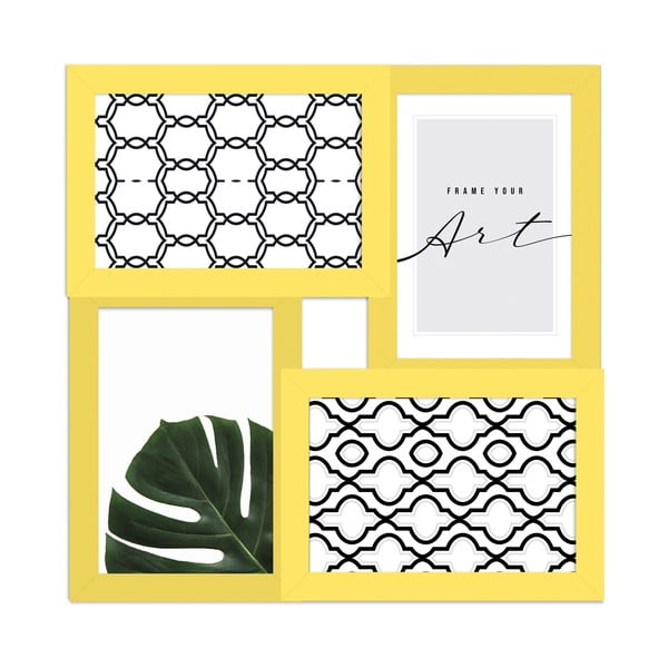 Ramă foto galbenă de agățat 27x27 cm – knor