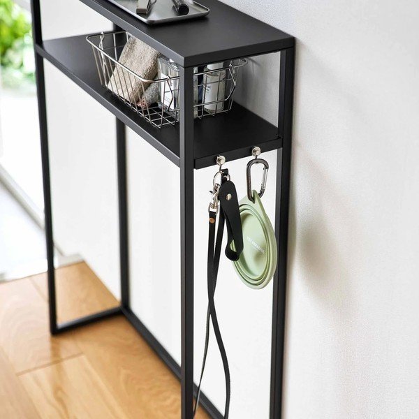 Masă consolă neagră din metal 18x60 cm Tower – YAMAZAKI-image-4