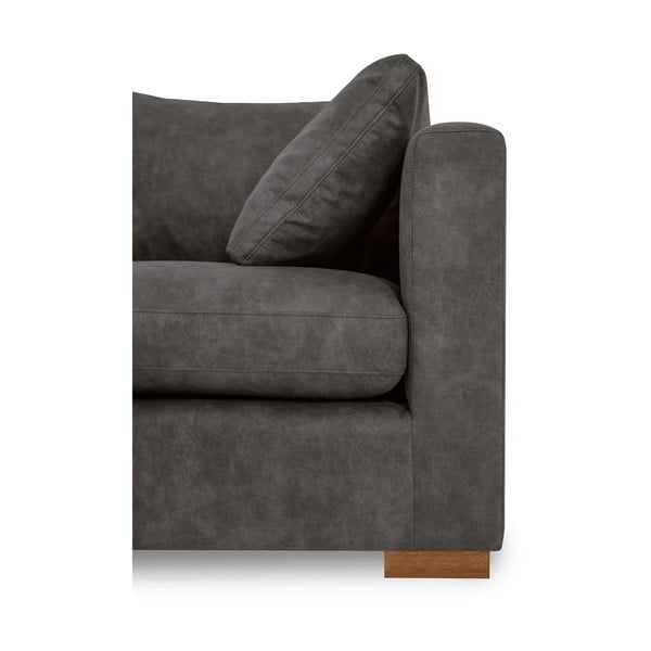 Colțar gri antracit cu tapițerie din imitație de piele (cu colț pe partea stângă ) Hamburg – Scandic-image-4