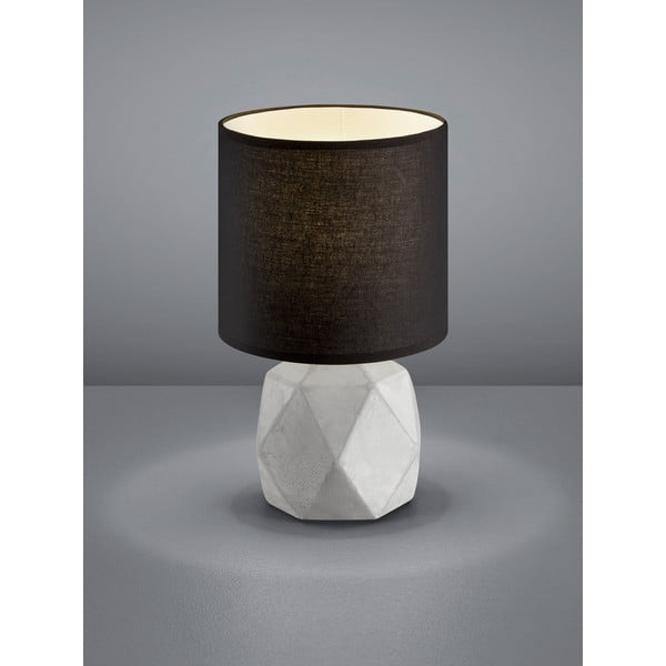 Veioză neagră/gri cu abajur textil (înălțime 28 cm) Pike – Reality-image-1