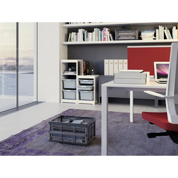 Cutie de depozitare gri din plastic 47,5x34,5x23,5 cm Folding Crate – KIS-image-1