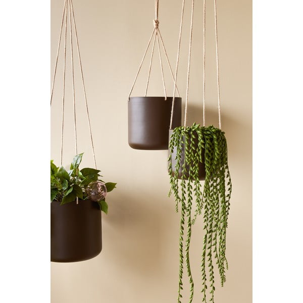 Ghivece decorative 3 buc. din metal de agățat / de perete ø 25 cm Bloom – Hübsch-image-1