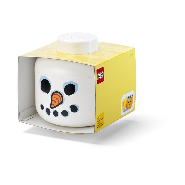 Cutie de depozitare pentru copii  albă din plastic ø 24x27 cm Head Snowman L – LEGO®-image-2