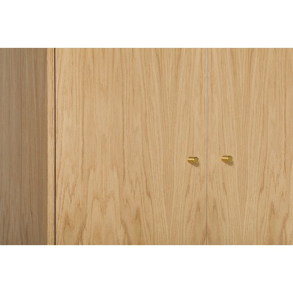 Șifonier în culoare naturală cu aspect de lemn de stejar 80x190 cm Flora – Woodman-image-1