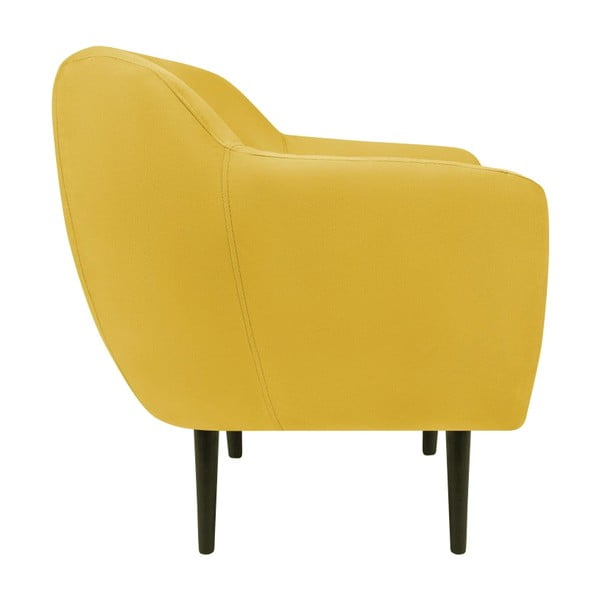 Fotoliu cu tapițerie din catifea Mazzin Sofas Toscane, galben-image-3